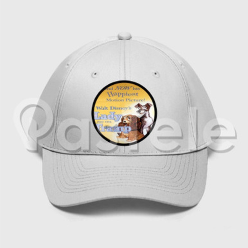 Disney Lady and The Tramp Custom Unisex Twill Hat Embroidered Cap Snapback