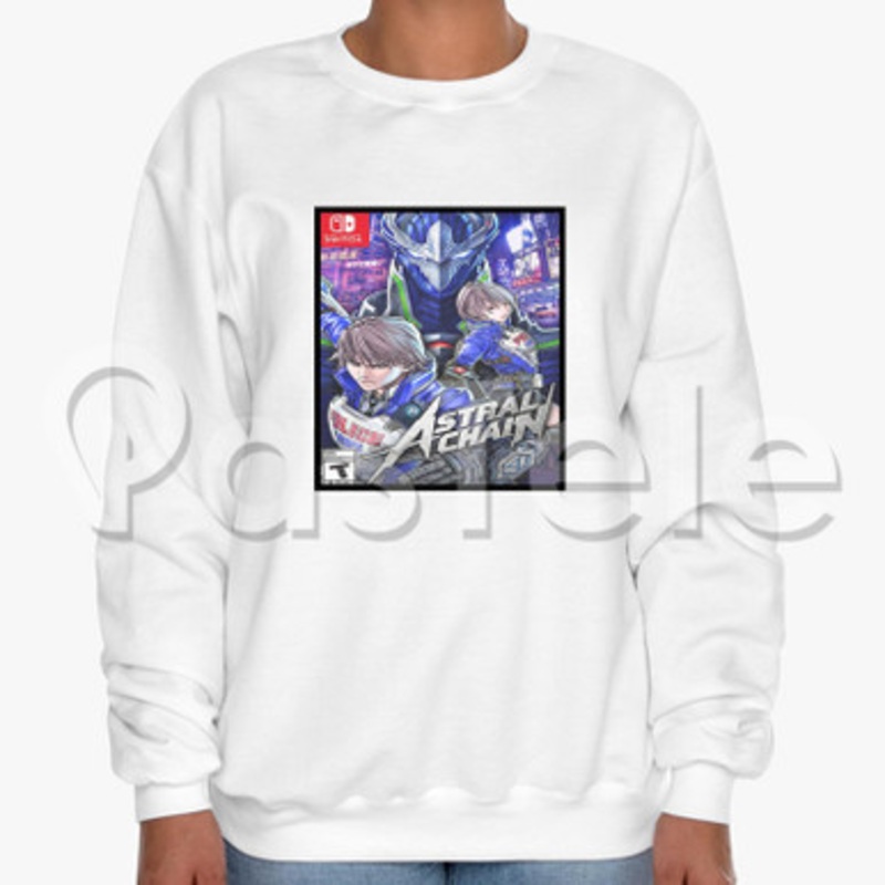 Astral Chain Custom Unisex Crewneck Sweatshirt Cotton Polyester Fabric Cloth