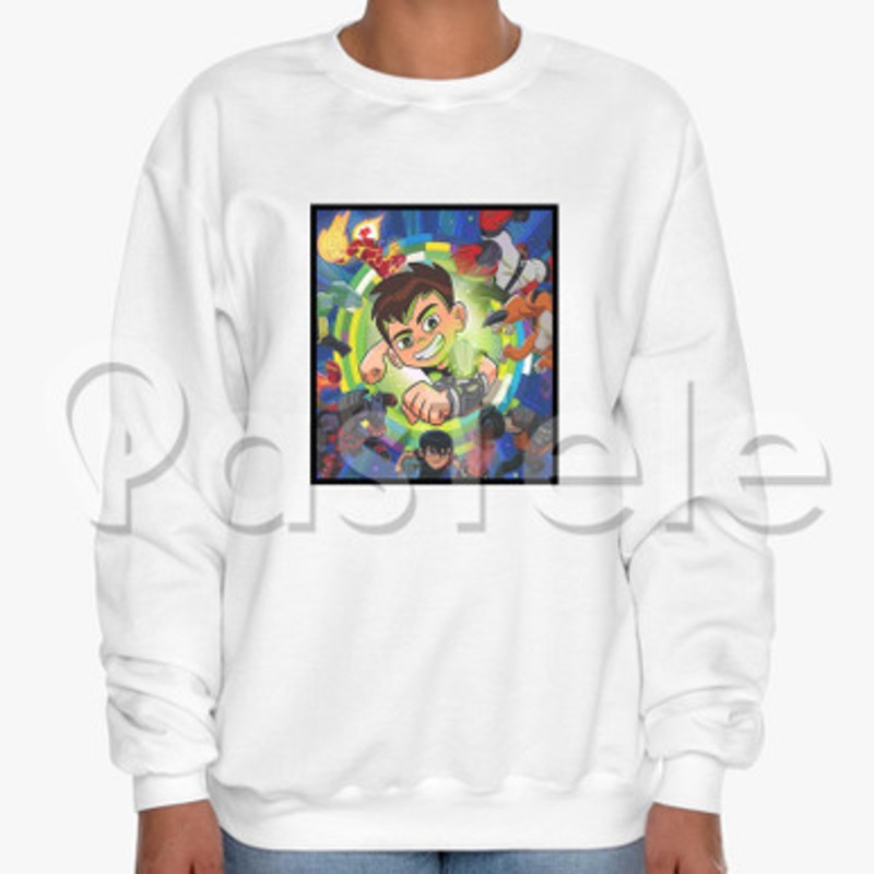 Ben 10 Custom Unisex Crewneck Sweatshirt Cotton Polyester Fabric Cloth