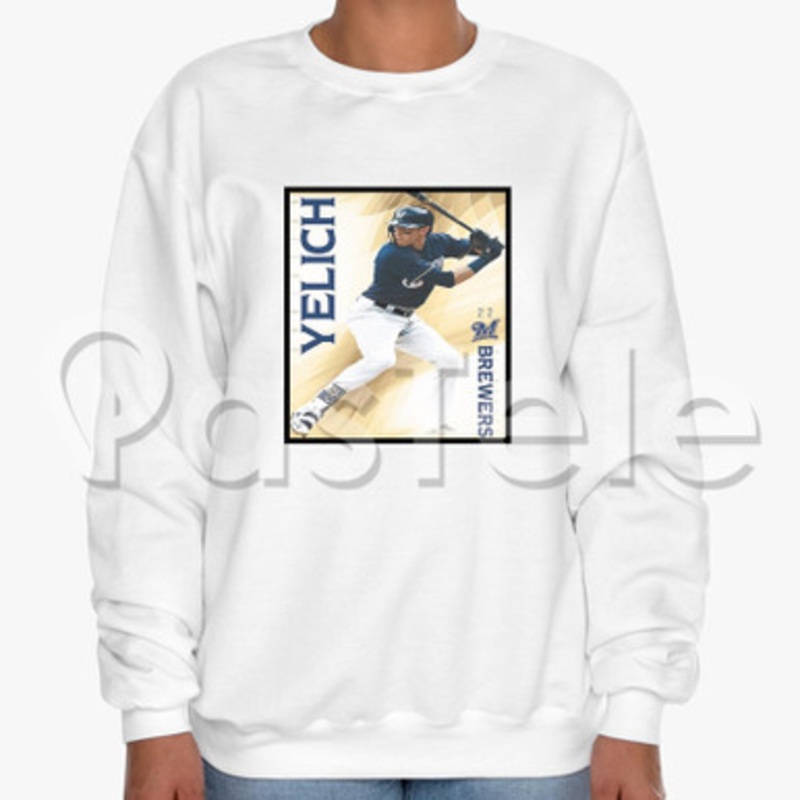 Christian Yelich MLB Milwaukee Brewers Custom Unisex Crewneck Sweatshirt Cotton Polyester Fabric Cloth