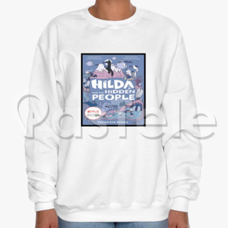 Hilda and The Hidden People Custom Unisex Crewneck Sweatshirt Cotton Polyester Fabric Cloth