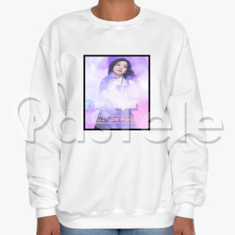 Jisoo Black Pink Custom Unisex Crewneck Sweatshirt Cotton Polyester Fabric Cloth
