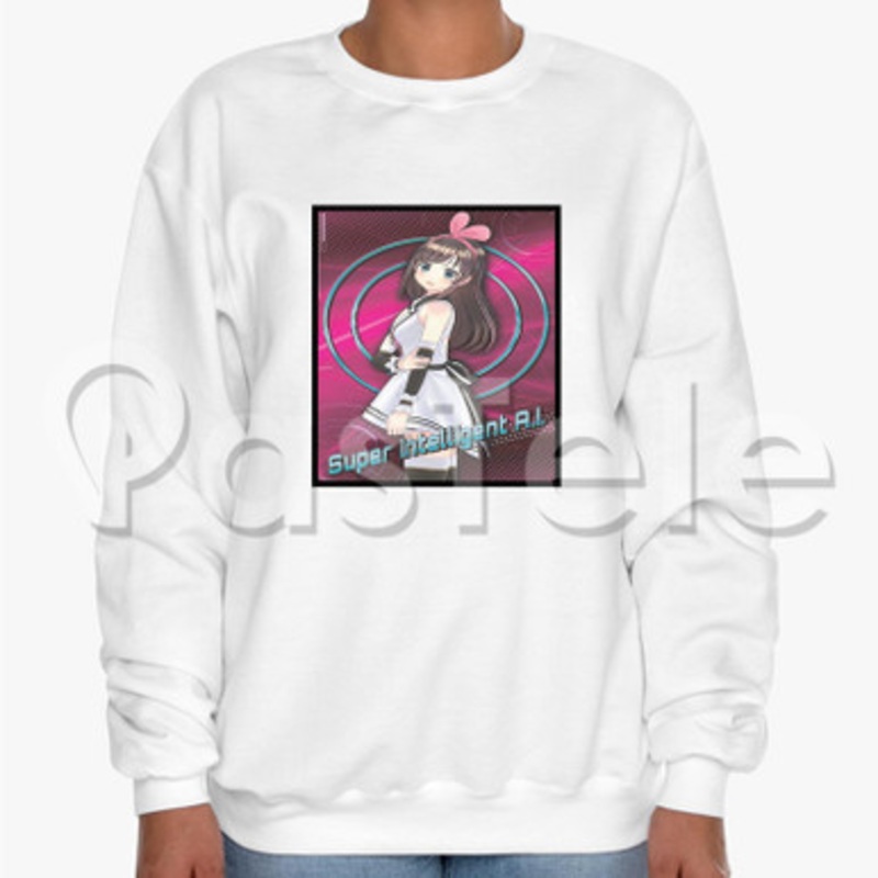 Kizuna Ai Custom Unisex Crewneck Sweatshirt Cotton Polyester Fabric Sweater