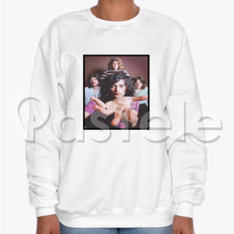 Led Zeppelin Custom Unisex Crewneck Sweatshirt Cotton Polyester Fabric Sweater