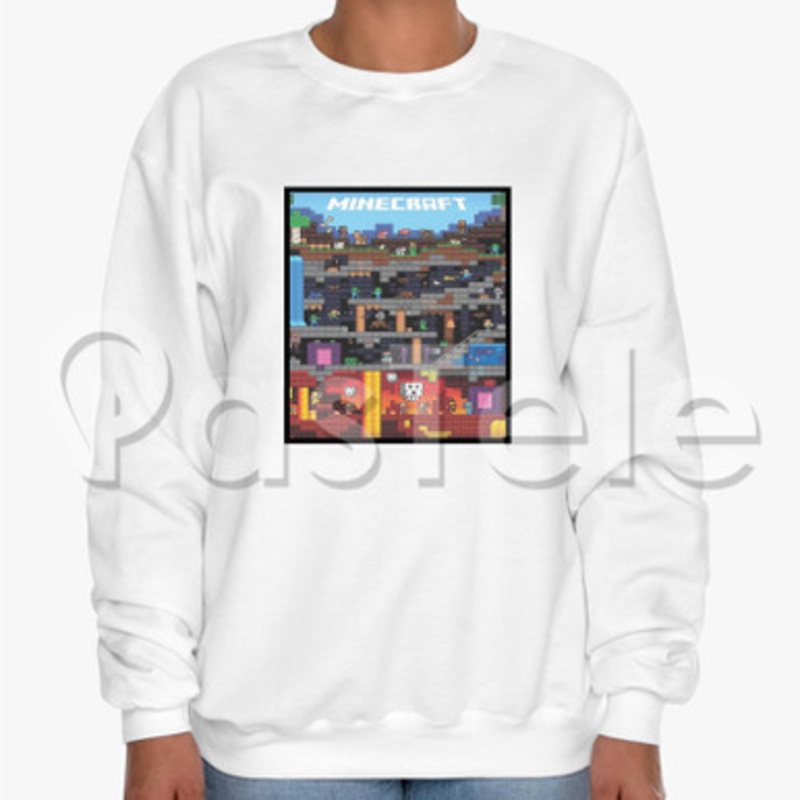 Minecraft Custom Unisex Crewneck Sweatshirt Cotton Polyester Fabric Sweater