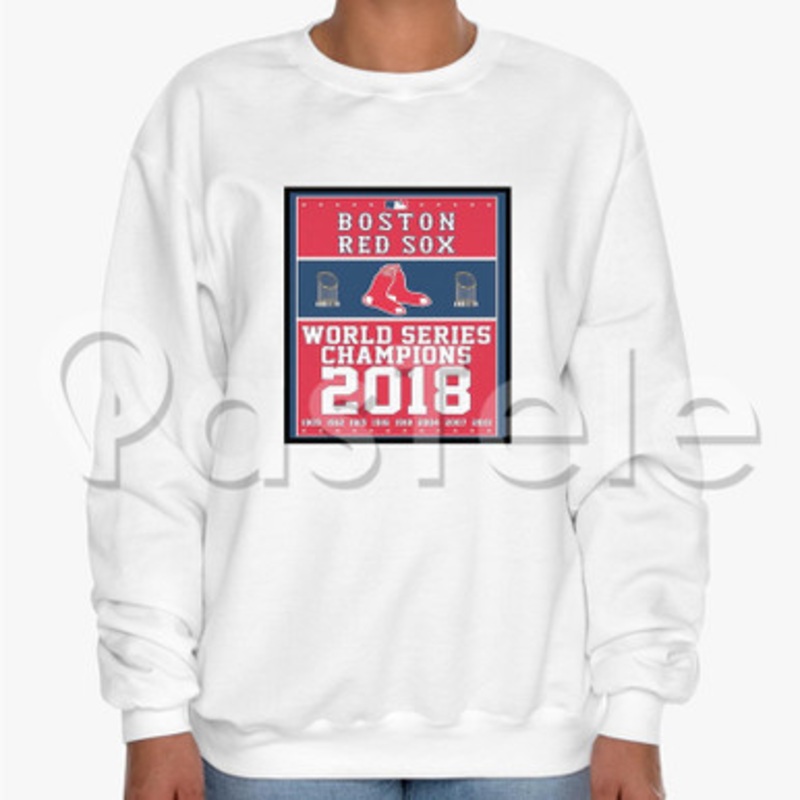 MLB Boston Red Sox Champions Custom Unisex Crewneck Sweatshirt Cotton Polyester Fabric Sweater