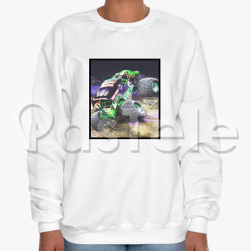 Monster Jam Grave Digger 2 Custom Unisex Crewneck Sweatshirt Cotton Polyester Fabric Sweater