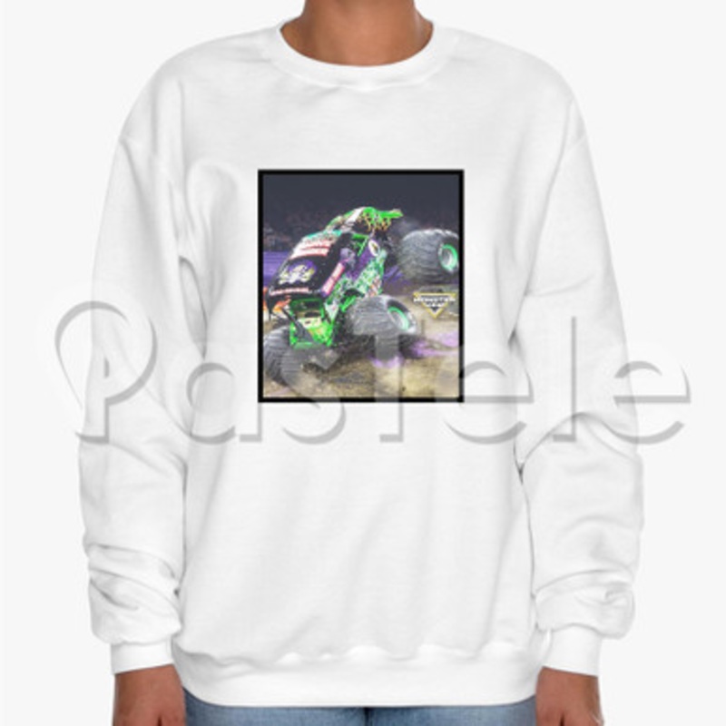 Monster Jam Grave Digger Custom Unisex Crewneck Sweatshirt Cotton Polyester Fabric Sweater