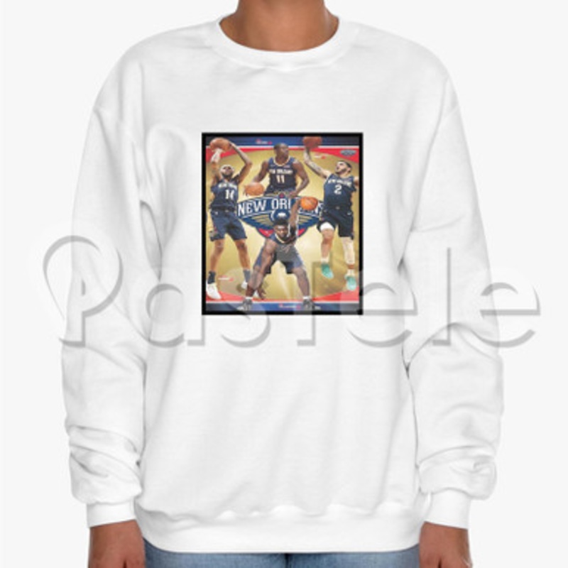 New Orleans Pelicans NBA Custom Unisex Crewneck Sweatshirt Cotton Polyester Fabric Sweater
