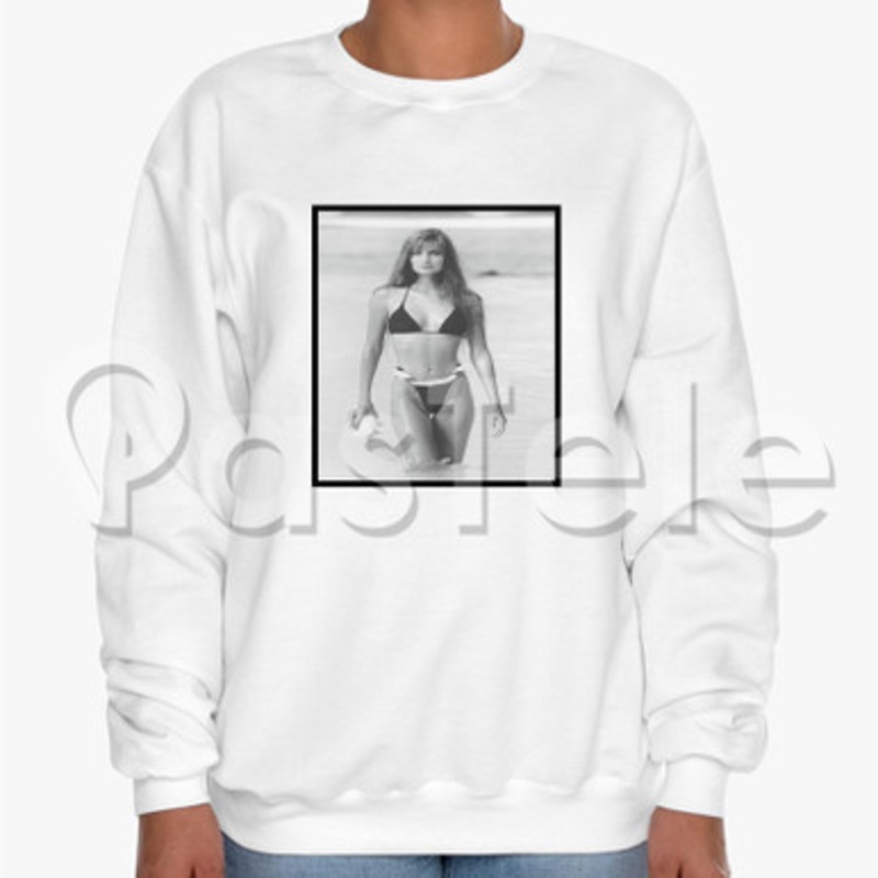 paulina porizkova swimsuit Custom Unisex Crewneck Sweatshirt Cotton Polyester Fabric Sweater