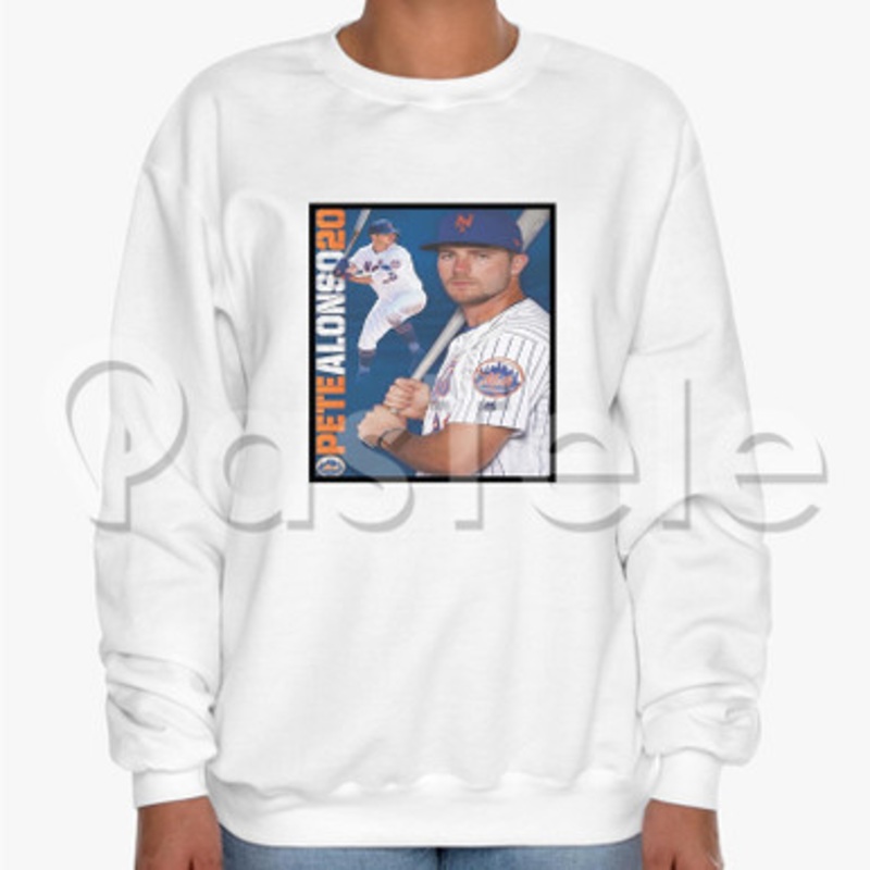 Pete Alonso MLB New York Mets Custom Unisex Crewneck Sweatshirt Cotton Polyester Fabric Sweater