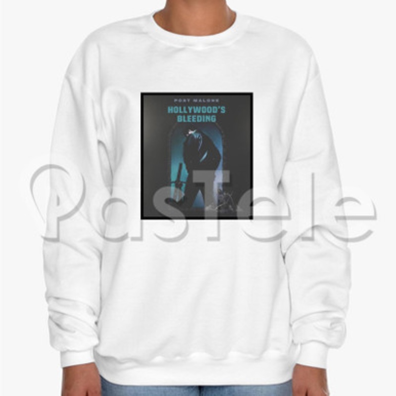 Post Malone Hollywood s Bleeding Custom Unisex Crewneck Sweatshirt Cotton Polyester Fabric Sweater