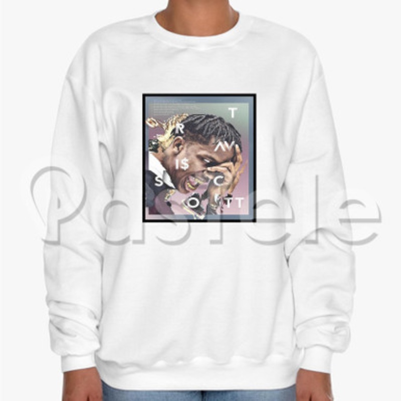 Travis Scott Custom Unisex Crewneck Sweatshirt Cotton Polyester Fabric Sweater