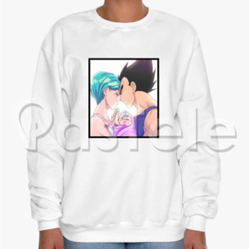 vegeta and bulma Custom Unisex Crewneck Sweatshirt Cotton Polyester Fabric Sweater