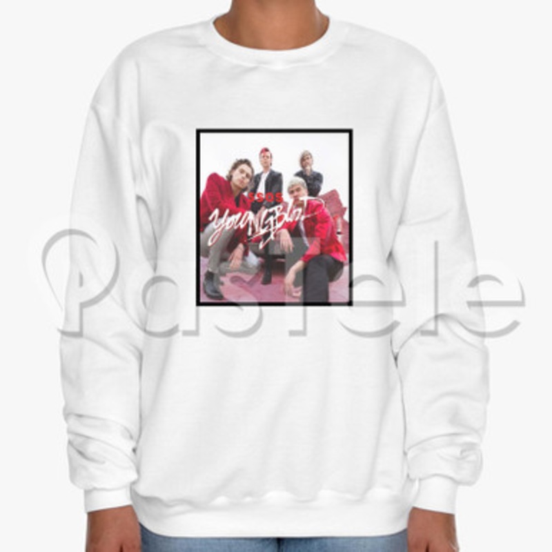5sos Custom Unisex Crewneck Sweatshirt Cotton Polyester Fabric Cloth