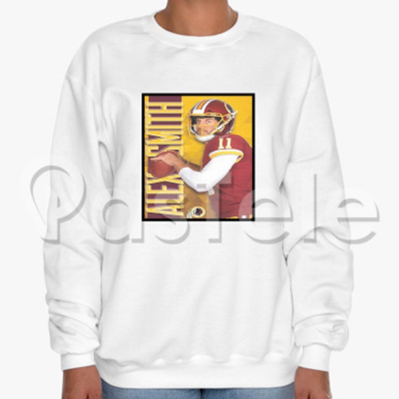 Alex Smith NFL Washington Redskins Custom Unisex Crewneck Sweatshirt Cotton Polyester Fabric Cloth