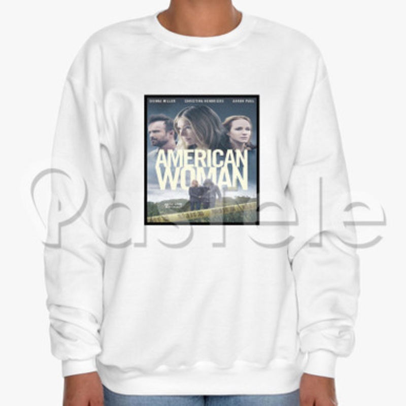 American Woman Custom Unisex Crewneck Sweatshirt Cotton Polyester Fabric Cloth