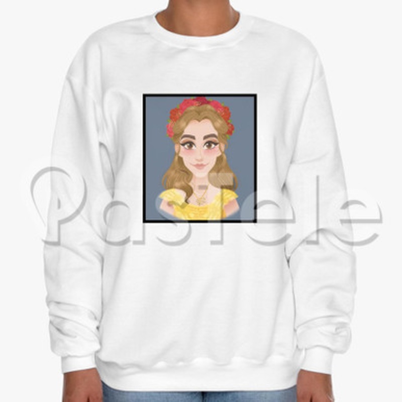Belle Beauty and The Beast Custom Unisex Crewneck Sweatshirt Cotton Polyester Fabric Cloth