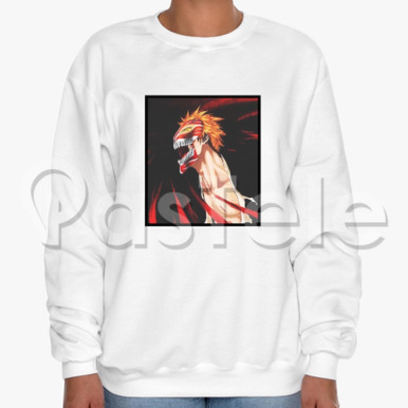 bleach Anime Custom Unisex Crewneck Sweatshirt Cotton Polyester Fabric Cloth