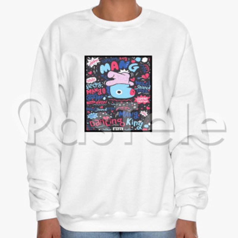 BT21 Custom Unisex Crewneck Sweatshirt Cotton Polyester Fabric Cloth