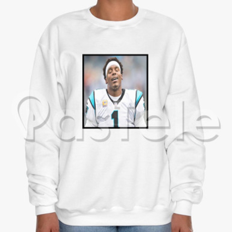 Cam Newton Custom Unisex Crewneck Sweatshirt Cotton Polyester Fabric Cloth