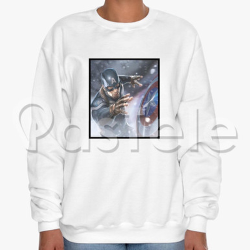 captain america Custom Unisex Crewneck Sweatshirt Cotton Polyester Fabric Cloth
