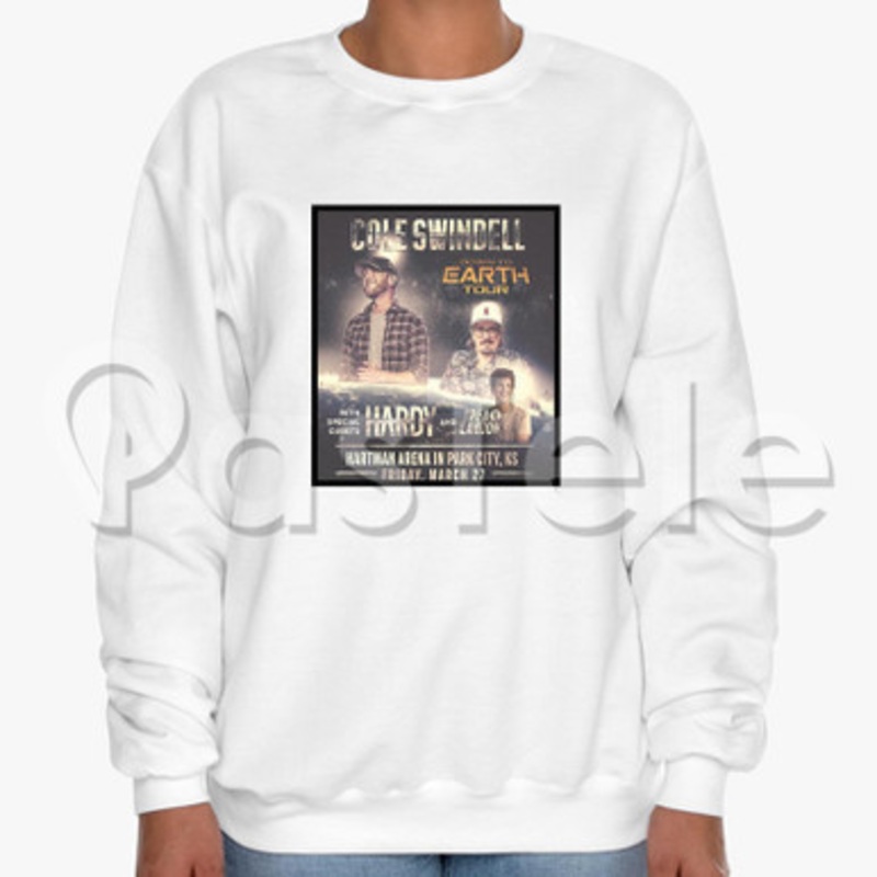 Cole Swindell Down To Earth Custom Unisex Crewneck Sweatshirt Cotton Polyester Fabric Cloth