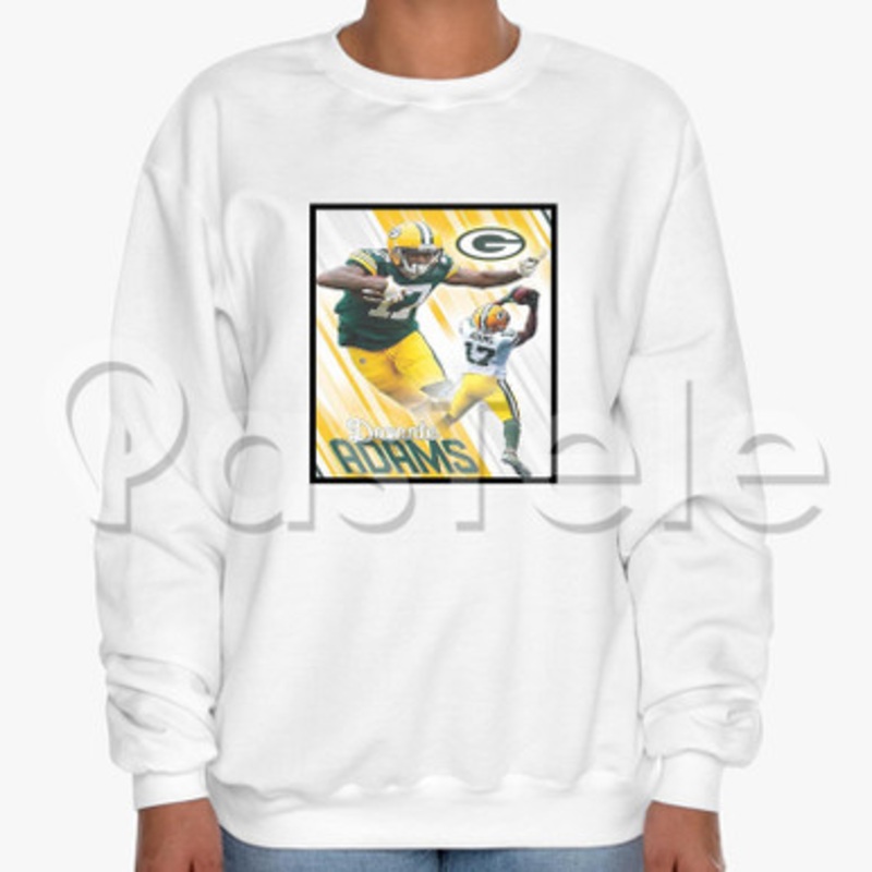 Davante Adams NFL Green Bay Packers Custom Unisex Crewneck Sweatshirt Cotton Polyester Fabric Cloth