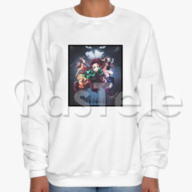 Demon Slayer Kimetsu no Yaiba Custom Unisex Crewneck Sweatshirt Cotton Polyester Fabric Cloth