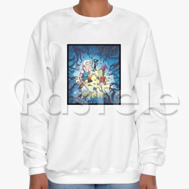 Disenchantment Custom Unisex Crewneck Sweatshirt Cotton Polyester Fabric Cloth