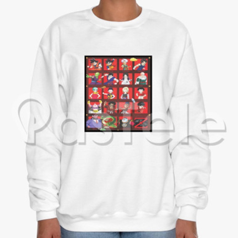 Dragon Ball Z Characters Custom Unisex Crewneck Sweatshirt Cotton Polyester Fabric Cloth