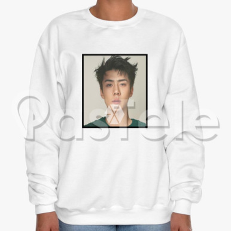 Exo Sehun Custom Unisex Crewneck Sweatshirt Cotton Polyester Fabric Cloth