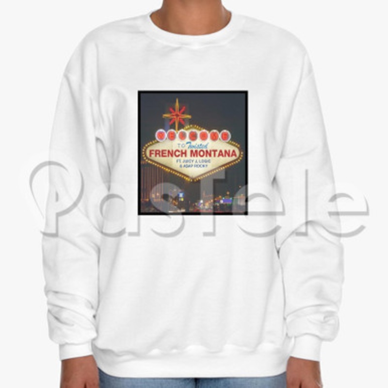 French Montana Twisted Custom Unisex Crewneck Sweatshirt Cotton Polyester Fabric Cloth