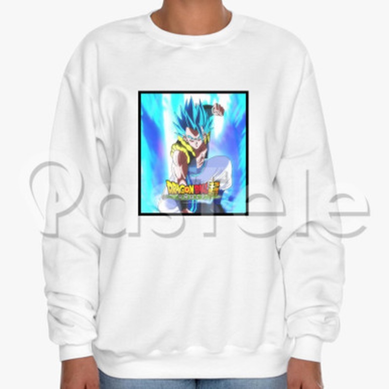 Gogeta Blue Dragon Ball Super Custom Unisex Crewneck Sweatshirt Cotton Polyester Fabric Cloth