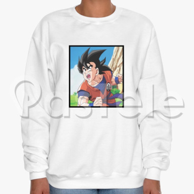 Goku dragon ball z Custom Unisex Crewneck Sweatshirt Cotton Polyester Fabric Cloth