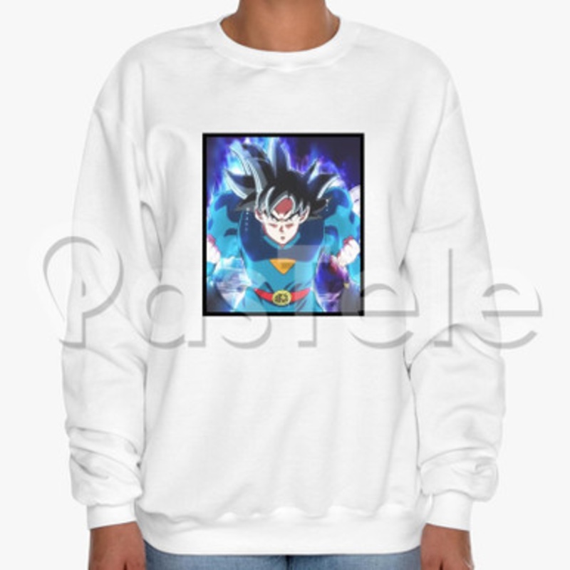 Goku Ultra Instinct Dragon Ball Heroes Custom Unisex Crewneck Sweatshirt Cotton Polyester Fabric Cloth