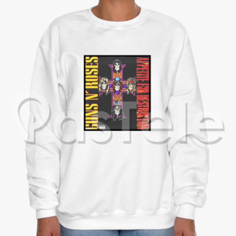 Guns N Roses Appetite For Destruction Custom Unisex Crewneck Sweatshirt Cotton Polyester Fabric Cloth