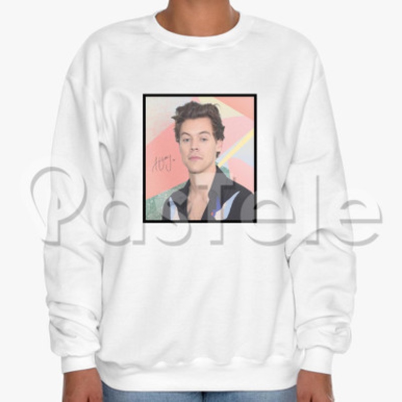 harry styles 2 Custom Unisex Crewneck Sweatshirt Cotton Polyester Fabric Cloth