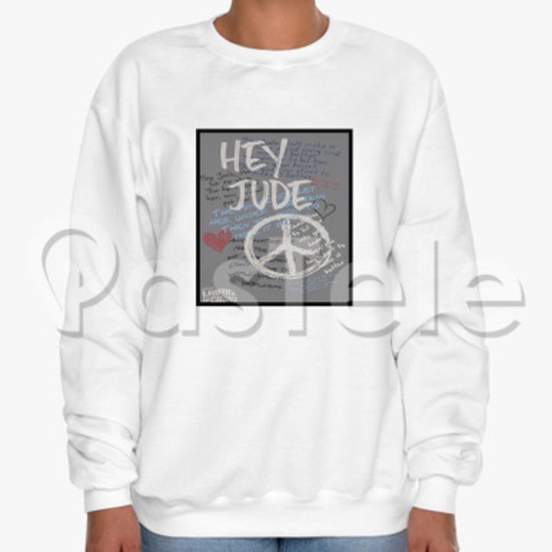 Hey Jude John Lennon And Paul Mc Cartney Custom Unisex Crewneck Sweatshirt Cotton Polyester Fabric Cloth