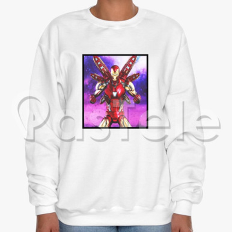 Iron Man avengers endgame Custom Unisex Crewneck Sweatshirt Cotton Polyester Fabric Cloth