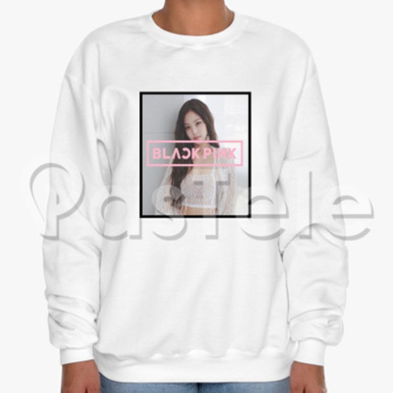 jennie blackpink 2 Custom Unisex Crewneck Sweatshirt Cotton Polyester Fabric Cloth