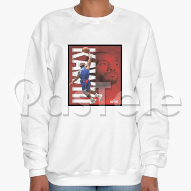 Kawhi Leonard Los Angeles Clippers NBA Custom Unisex Crewneck Sweatshirt Cotton Polyester Fabric Cloth