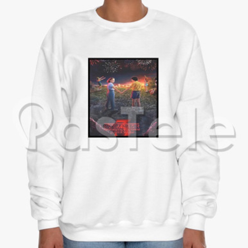 204 Stranger 13 Things 3 Custom Unisex Crewneck Sweatshirt Cotton Polyester Fabric Cloth