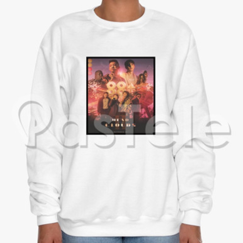 88rising Stephanie Poetri Jackson Wang Head Clouds 2 Custom Unisex Crewneck Sweatshirt Cotton Polyester Fabric Cloth