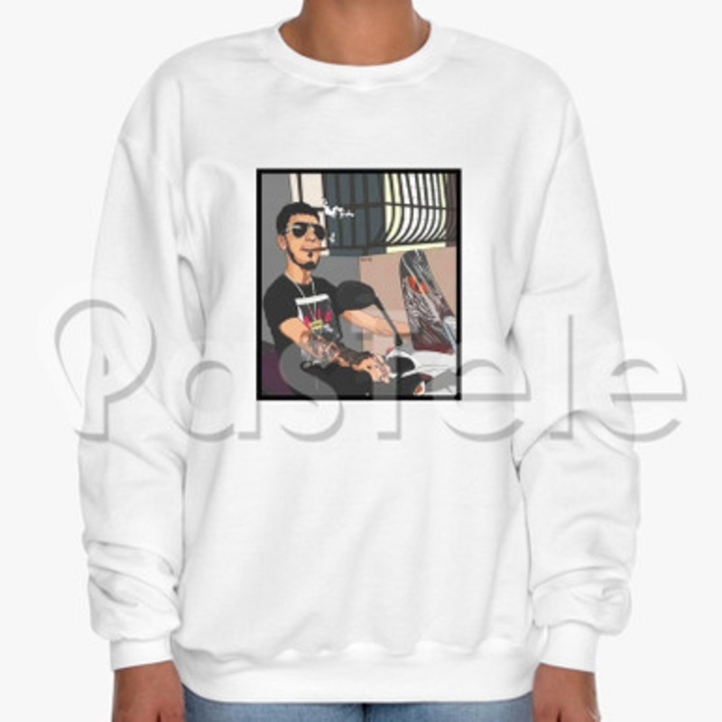 Anuel AA Custom Unisex Crewneck Sweatshirt Cotton Polyester Fabric Cloth