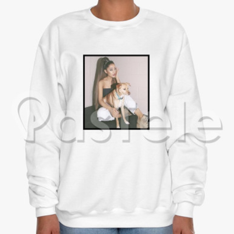 Ariana Grande Custom Unisex Crewneck Sweatshirt Cotton Polyester Fabric Cloth
