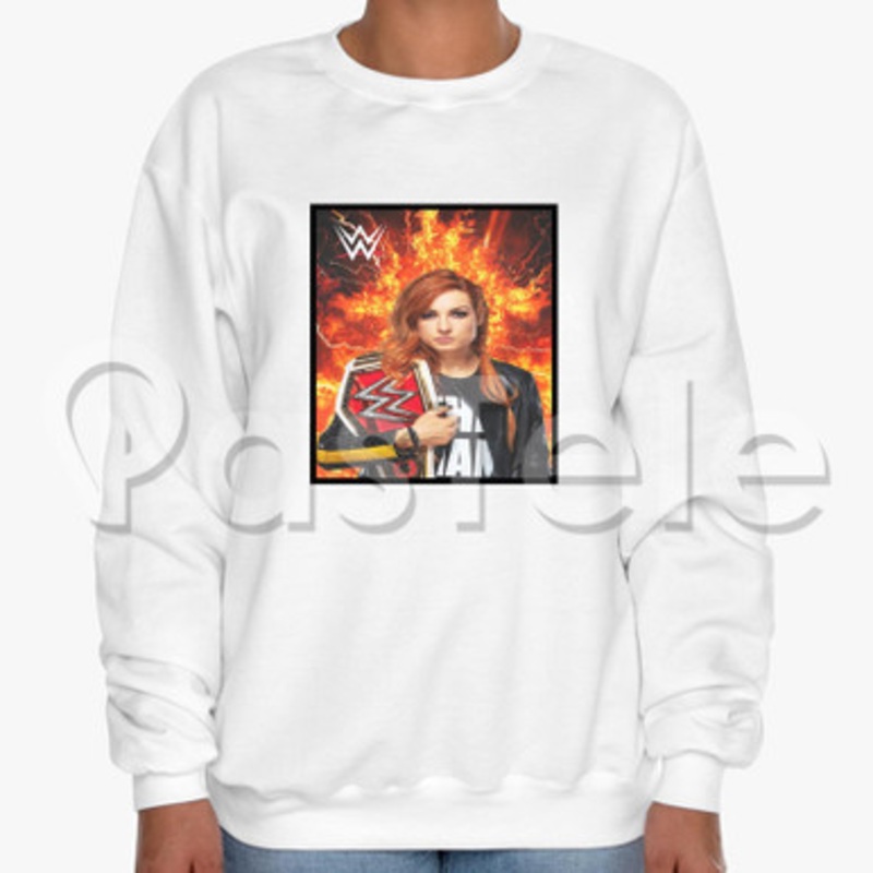 Becky Lynch WWE Custom Unisex Crewneck Sweatshirt Cotton Polyester Fabric Cloth