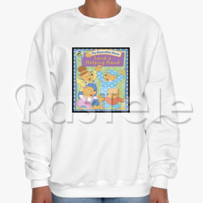 Berenstain Bears Lend a Helping Hand Custom Unisex Crewneck Sweatshirt Cotton Polyester Fabric Cloth