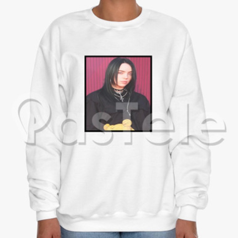 Billie Eilis 2 Custom Unisex Crewneck Sweatshirt Cotton Polyester Fabric Cloth