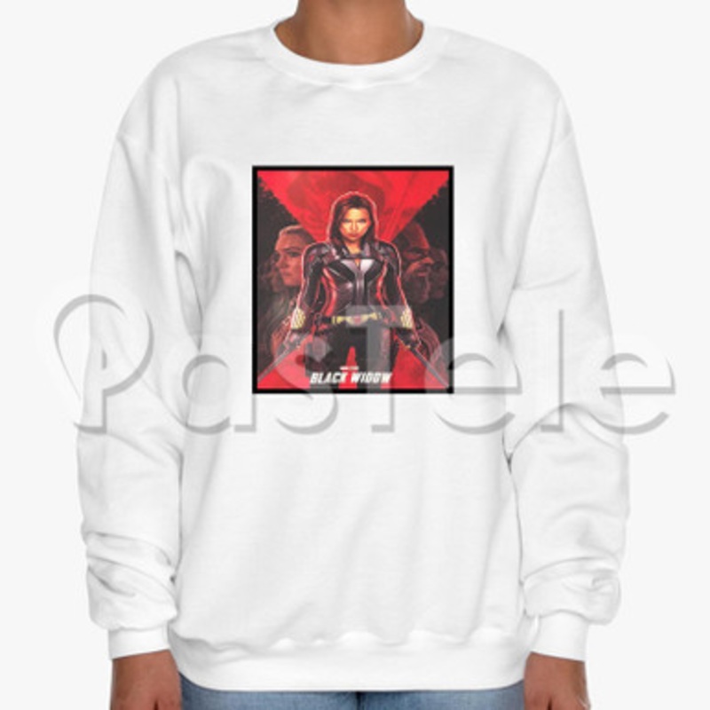 Black Widow Custom Unisex Crewneck Sweatshirt Cotton Polyester Fabric Cloth
